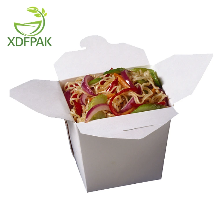 Factory chinese price fast food packaging paper take out boxes wholesale with custom print