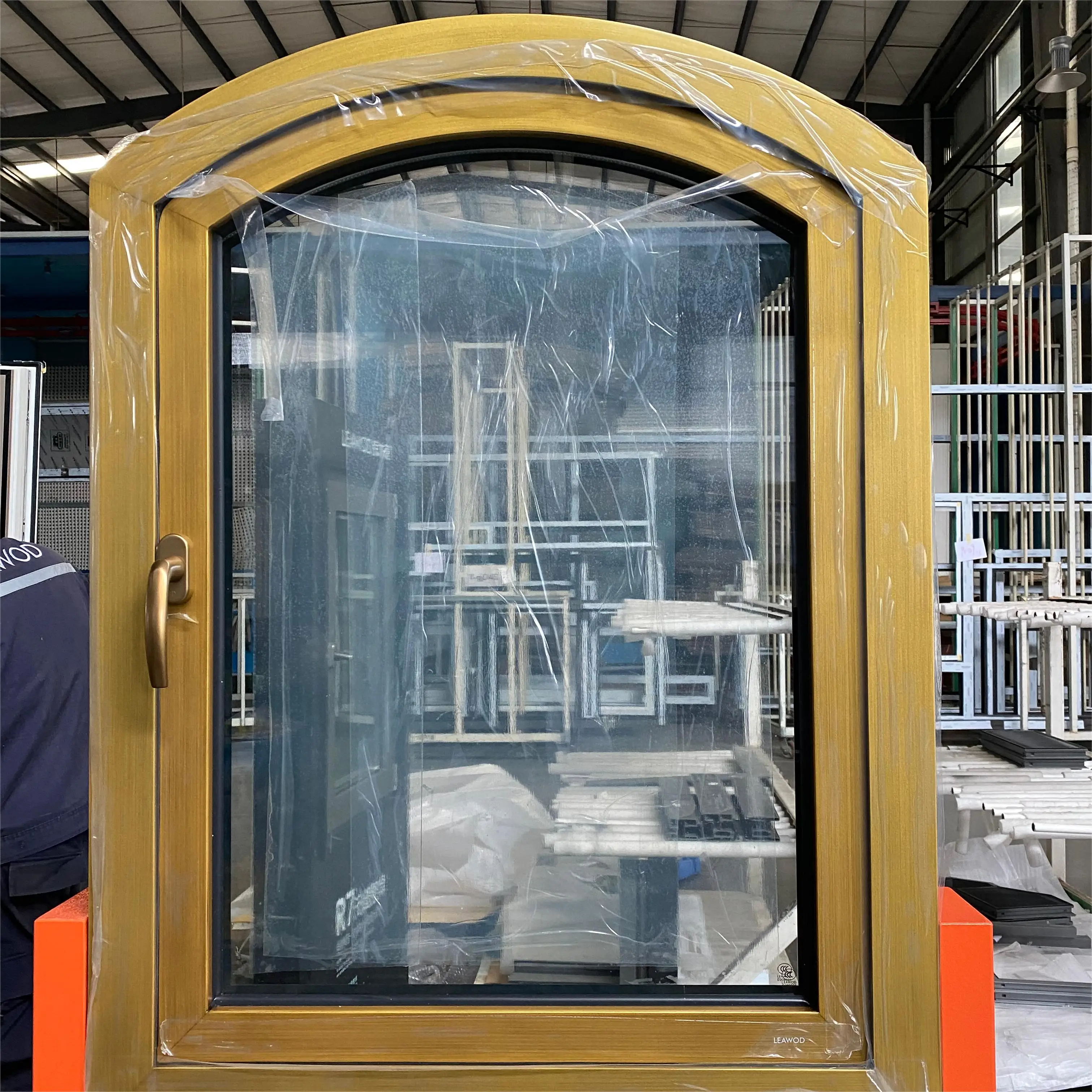 Европейские арочные окна с тепловым разрывом для дома индивидуальный дизайн двойное остекление высокопроизводительные алюминиевые порошковым покрытием