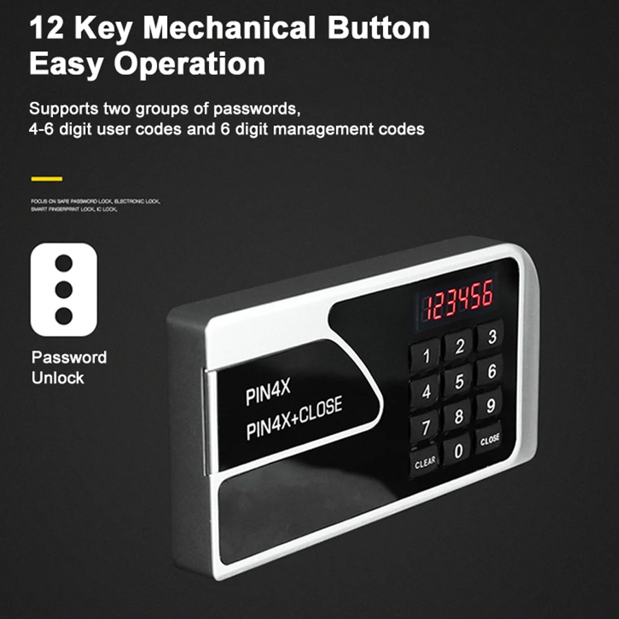 Electronic Digital Lock Keypad Security Hotel Room Password Smart Locker Safe Box Lock with Intelligent Chip