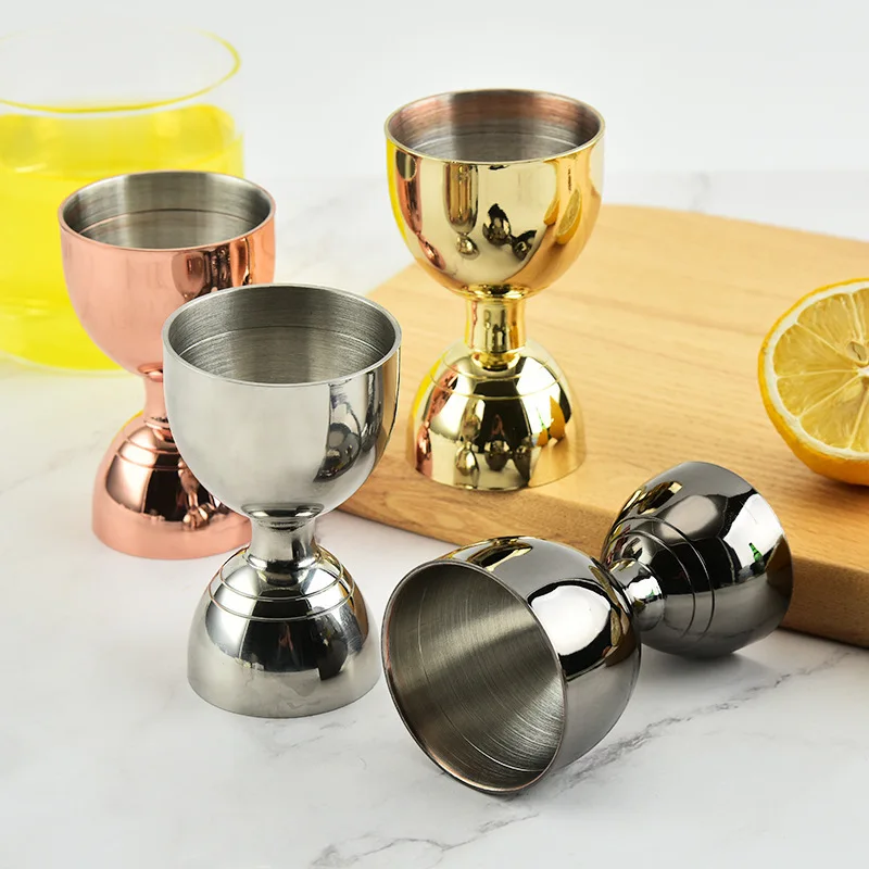 Factory Direct Sale Indian Style Jigger with Detailed Scale, Ounce Cup, 30/60ml, Customizable logo
