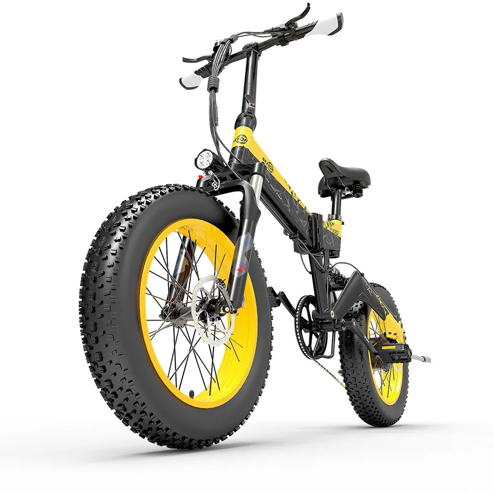 EU Warehouse BEZIOR XF200 Snow Ebike 20 Inch Fat Tire Mountain Bike 1000W 48V 15Ah Powerful Electric Bike