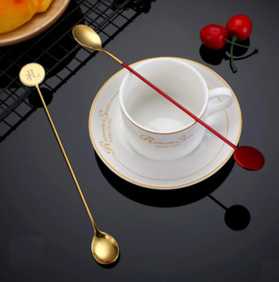 
Customized logo silver rose gold metal food grade stainless steel 304 bar spoon swizzle sticks cocktail stirrer for drinking 