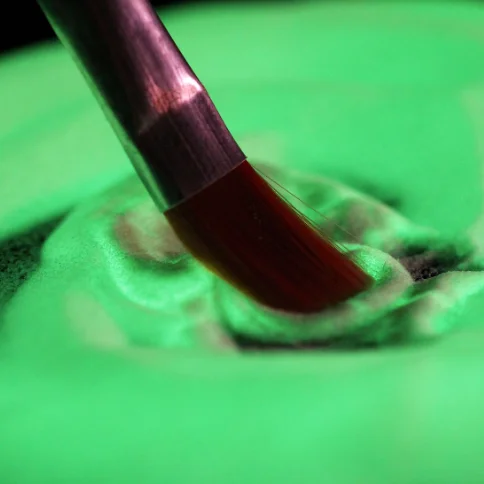 Ультратонкий светящийся порошок частиц от Zhongbang Tech. Применяется для шелковой/волоконной печати (Трафаретная, гравировка и передача)