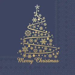 2020 г., высококачественные бумажные салфетки с принтом рождественской елки и золотой фольги, бумажные салфетки и салфетки, обеденные салфетки с флексографическим принтом