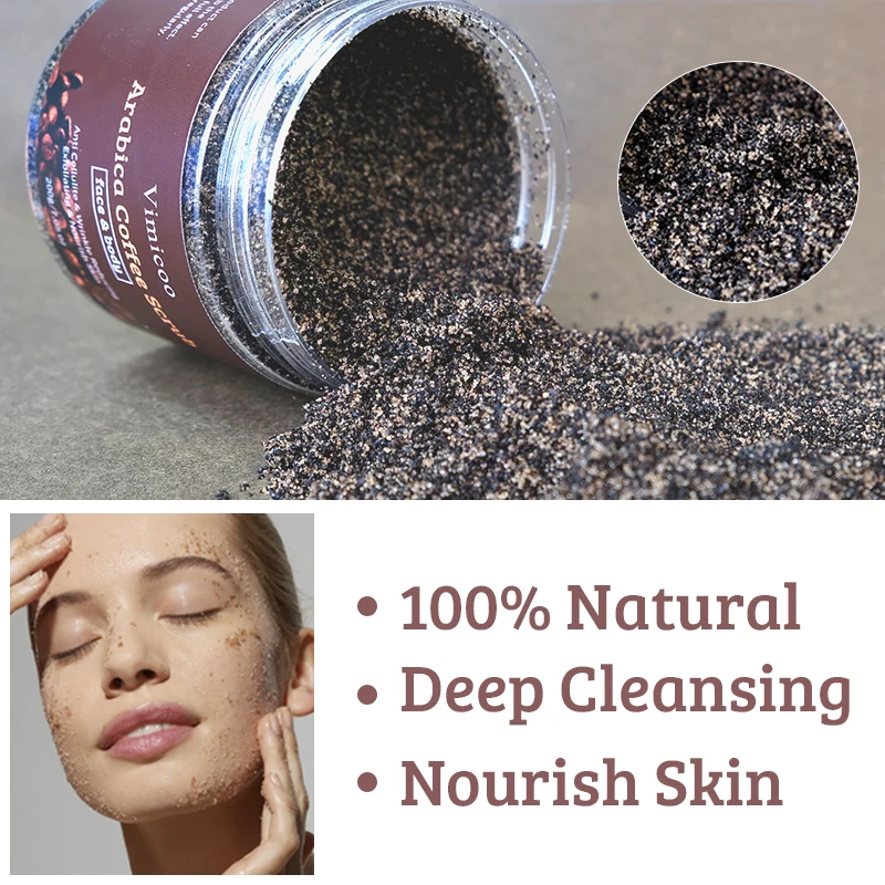 OEM ODM Beauty Cosmetics Skin Care Coffee Scrub Skin Care Reduces Dead Skin Coffee Body Scrub