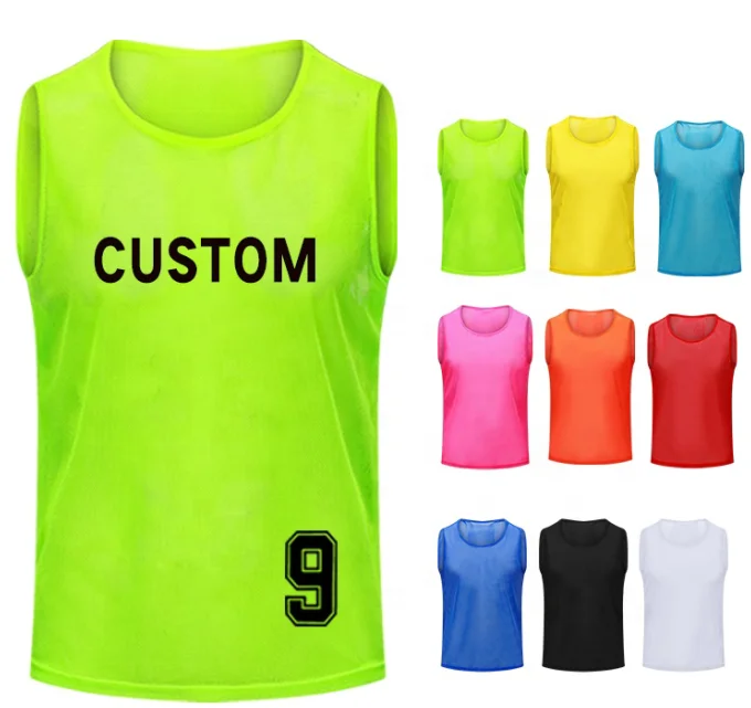Quick Dry High Quality OEM/ODM soccer football training vest SOCCER sport BIBS soccer training pennie