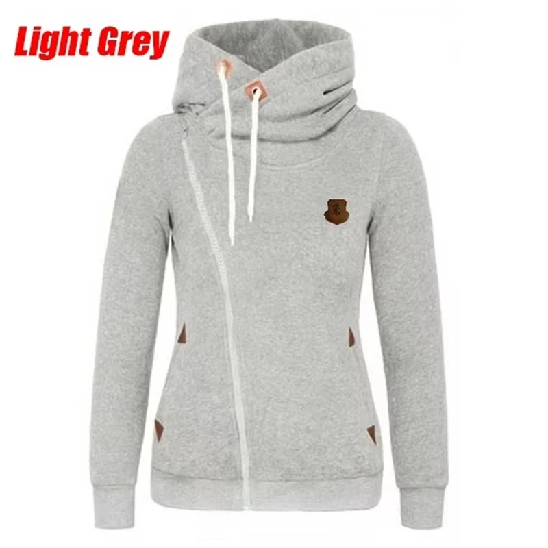 Factory Direct Sale Wholesale New Fashion Woman Sports Personality Side Zipper Hooded Sweatshirt Custom Logo Zip Up Hoodies