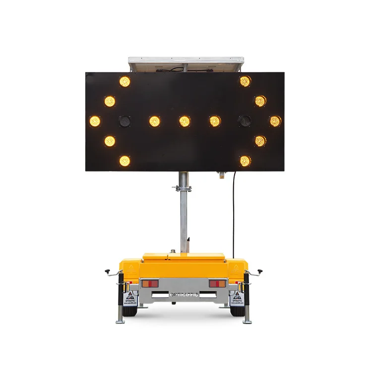 Traffic Control Warning Arrow Board Arrow Traffic Light Sign Solar Led Lighted Traffic Trailer Arrow Board