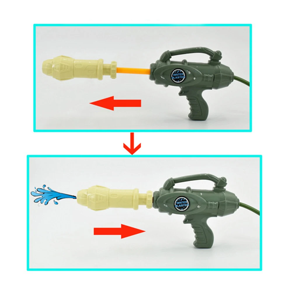 Kids summer fireman military plastic pumping water gun with backpack