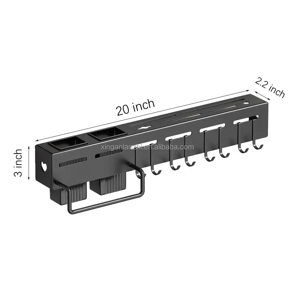 Customized Kitchen Stainless Steel Kitchenware utensil Rack Household Use Wall Mounted hanging Storage Shelf