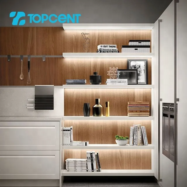 TOPCENT customize white color recessed mounting cabinet led strip light