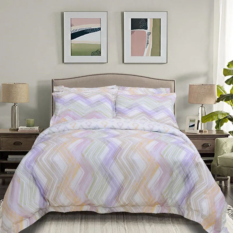 Good Quality Packaging Box Wholesale Duvet Cover Home Bedding Set Hotel Luxury Hemp Bed Sheet 100% Cotton Bedsheet