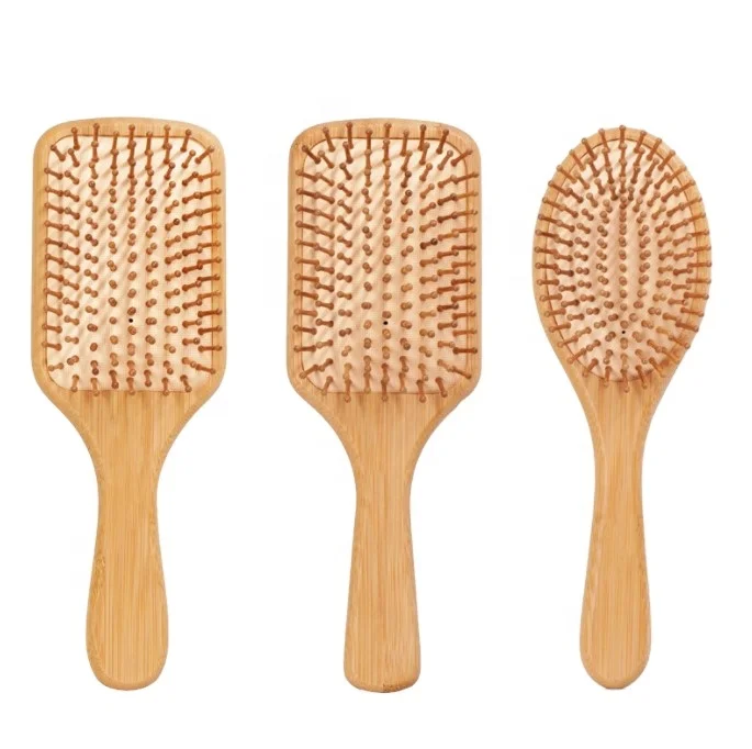 Hot selling OEM soft airbag comb wood customized bamboo wooden scalp massage air cushion comb