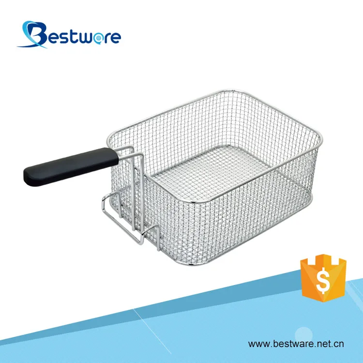 Черная нейлоновая ручка корзина для фритюрницы с медным никелированным покрытием