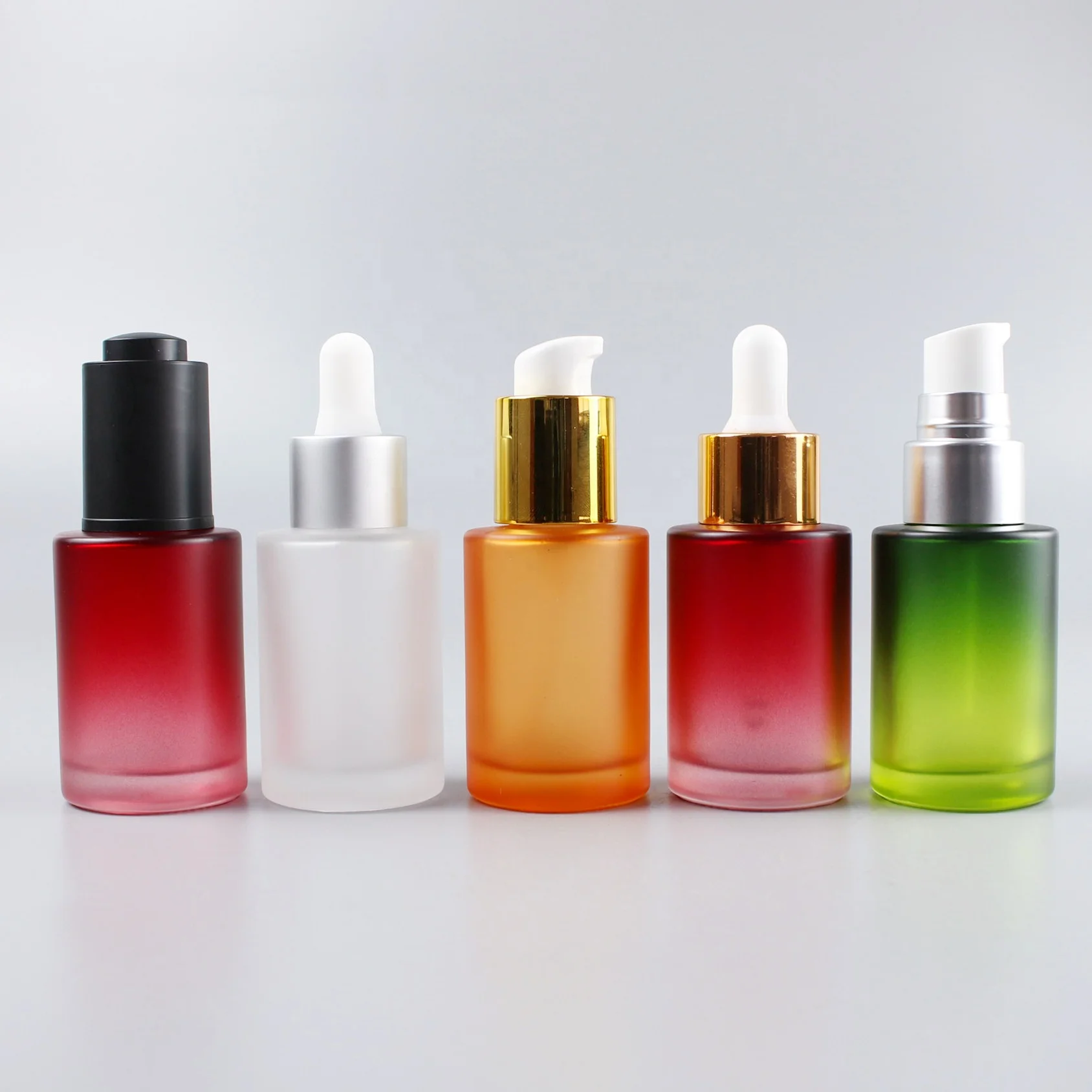 customization 10ml 15 ml 30 ml serum bottle glass serum oil bottle matte black flat shoulder glass bottle with dropper