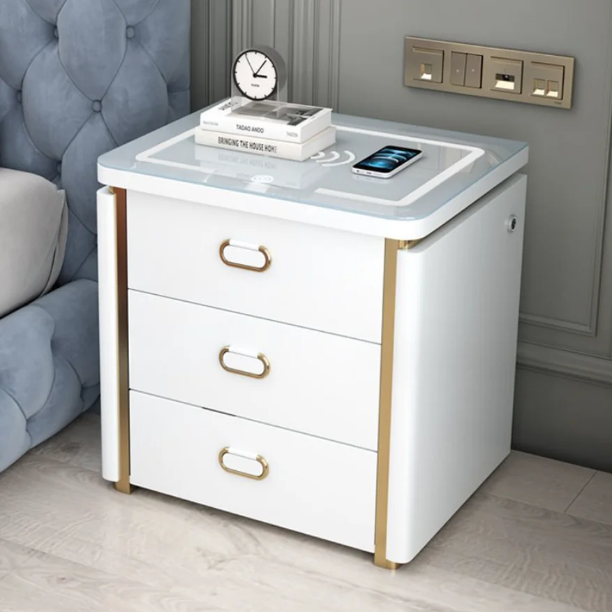 2023 дизайн, светодиодные смарт-сейфы USD, заменяют прикроватные тумбочки с тремя ящиками
