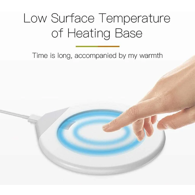 Usb Cup with Heating Plate Phone Self Heating Coffee Thermos Auto And Holder Coffee Mug Warmer Wireless Charger