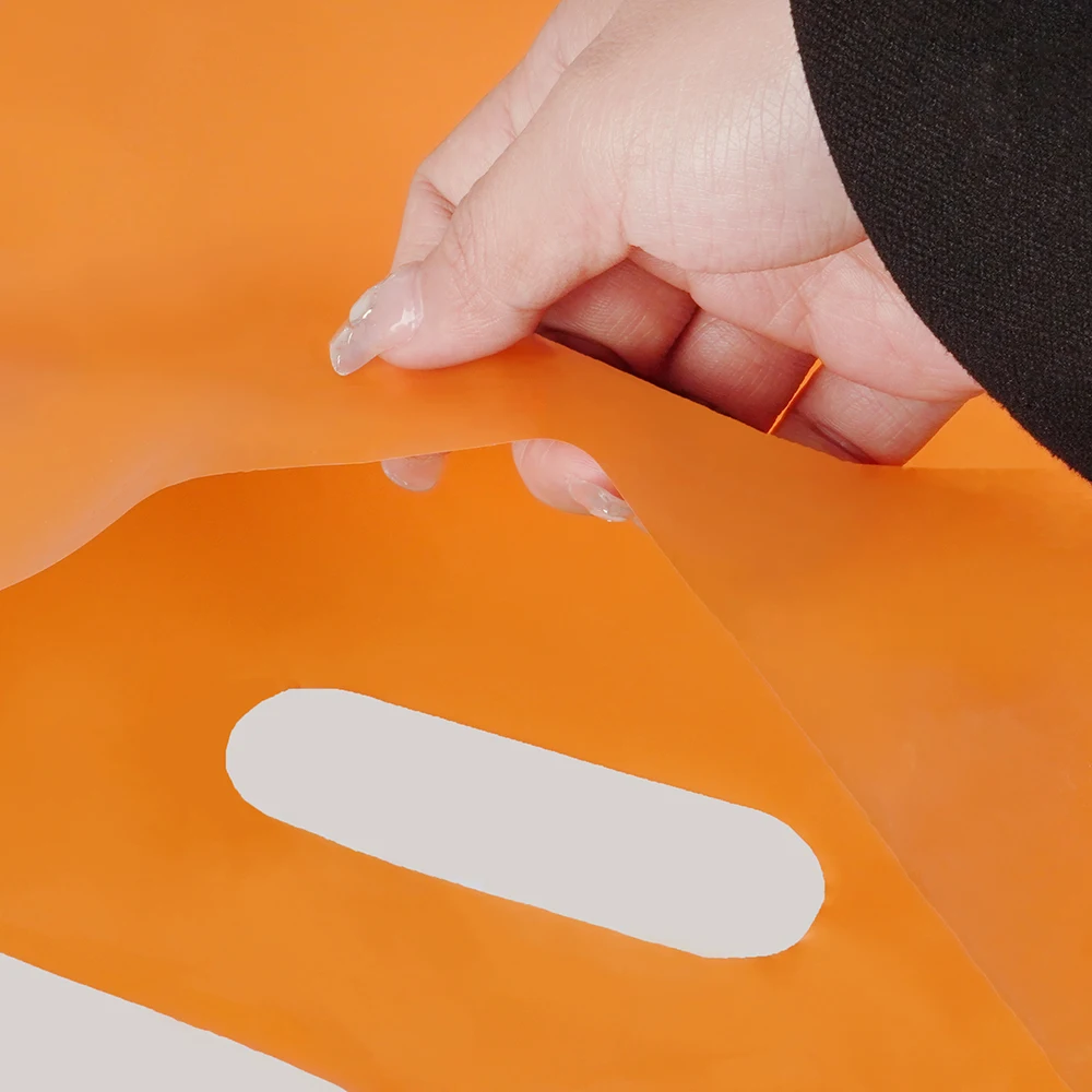 Luxury Custom Shopping Bag PE Plastic Handle Clothes/Gift Packaging Grocery Shopping Features Unique Logo Supermarket Friendly