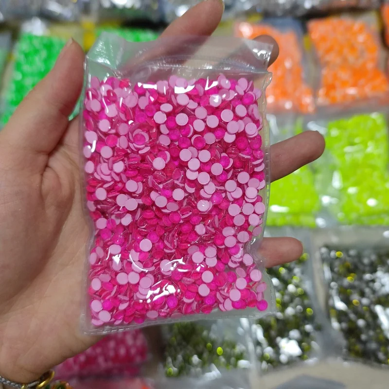 Factory Wholesale Rhinestone Neon Pink Glass Rhinestones For Nail Dress