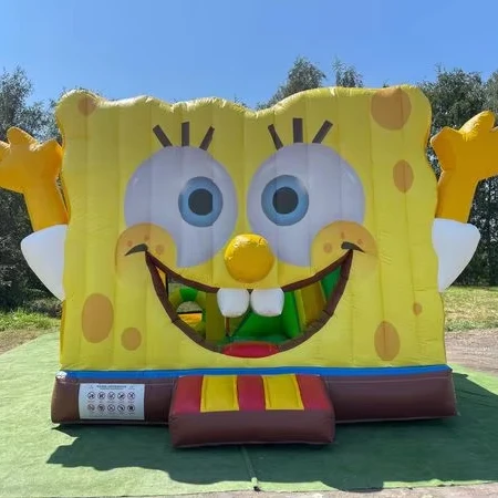 Newly design SpongeBob SquarePants Inflatable Fun City Trampoline Games Inflatable Playground For Kids