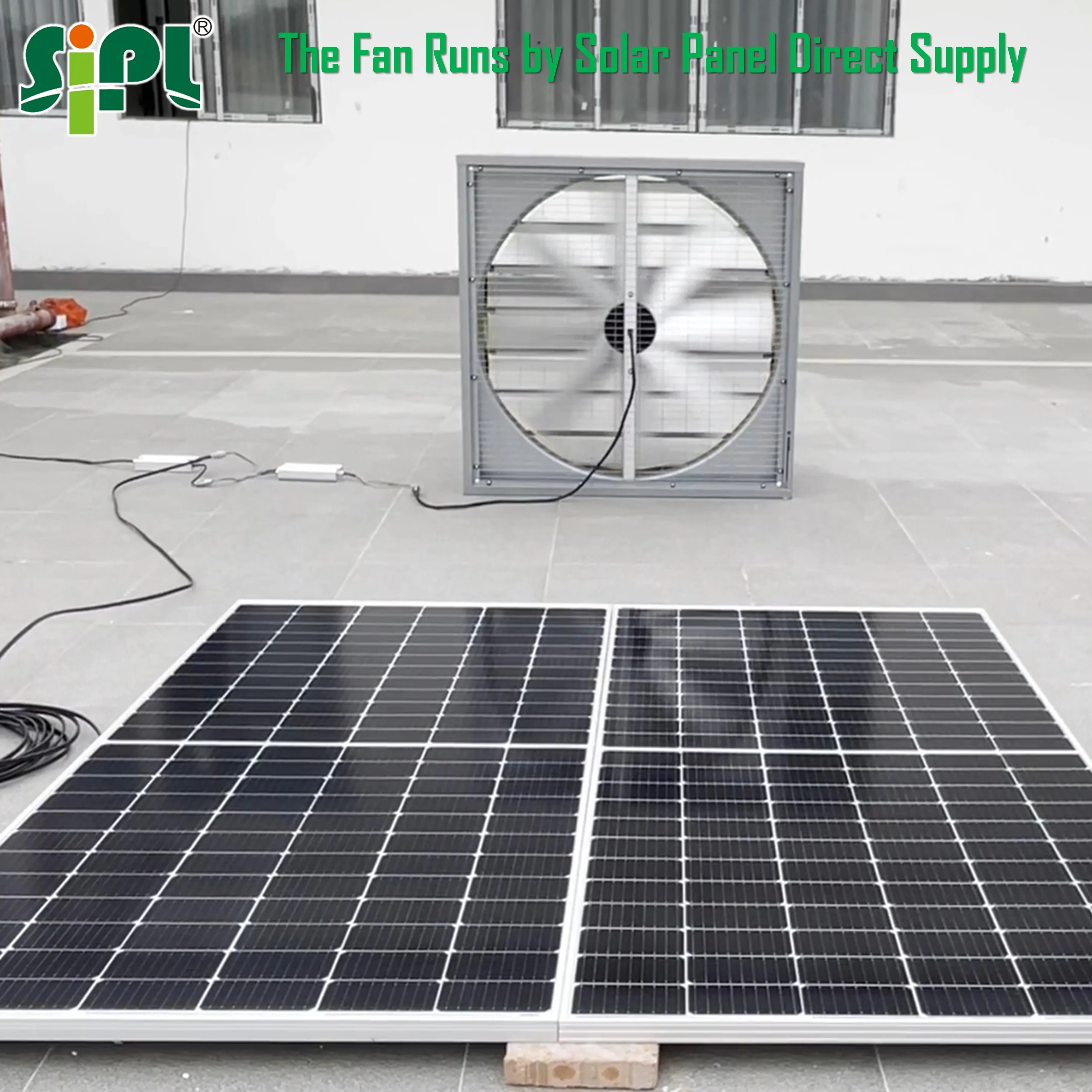 Factory Heat Extraction Roof Air Blower 48' Big Box Wall Mount Ventilation Exhaust Fan Poultry Farm Warehouse Window Solar Vent
