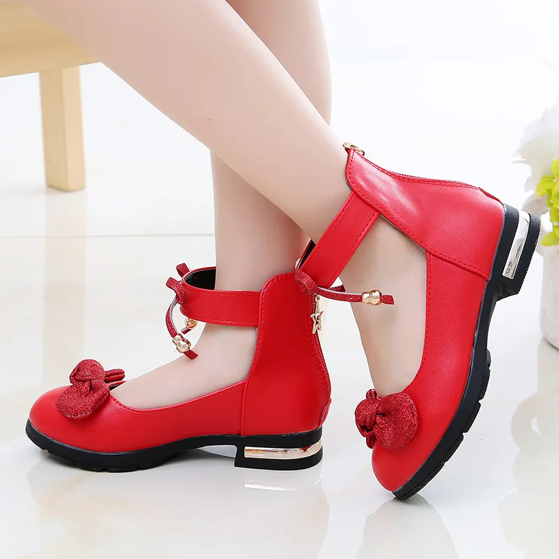 Fashion Children Shoes For Girls Soft Sole Girls School Outdoor Casual Shoes Kids Sweet Princess Shoe
