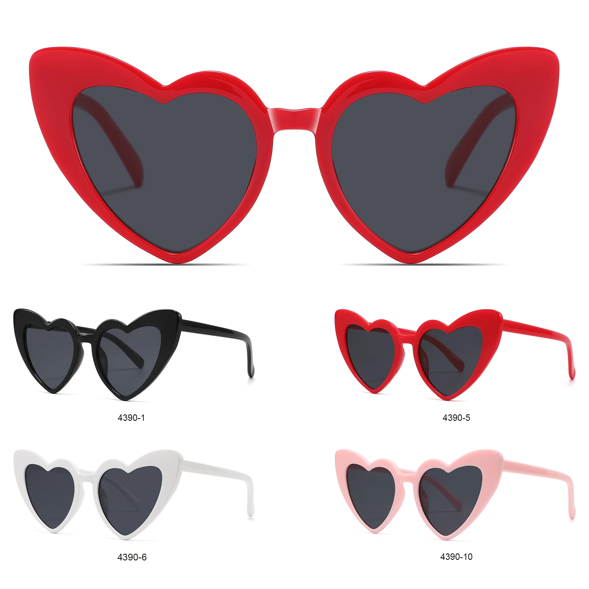 2024 Latest Design Elegant Heart shaped Sunglasses Wholesale UV400 Sweet Heart shaped Sunglasses Women