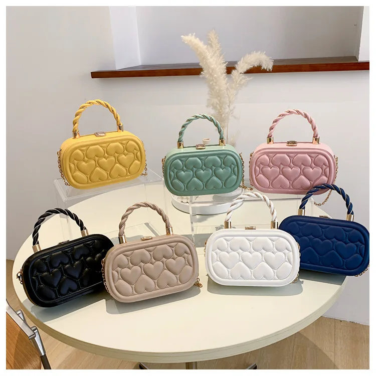 New Versatile and Popular Niche Chain Crossbody Bag Portable Box Small Square Shoulder Handbag for Women