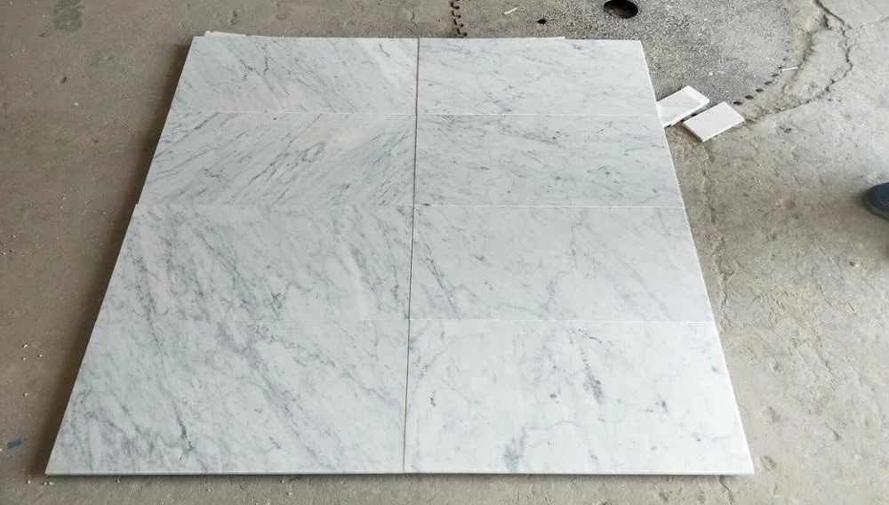 Popular Italian Carrara CD white marble tiles polished finish
