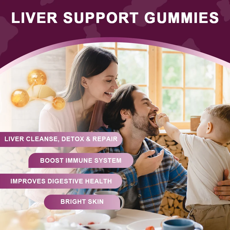 Liver Support Herbal Supplement Milk Thistle and Dandelion Root Extract Blend Gummies