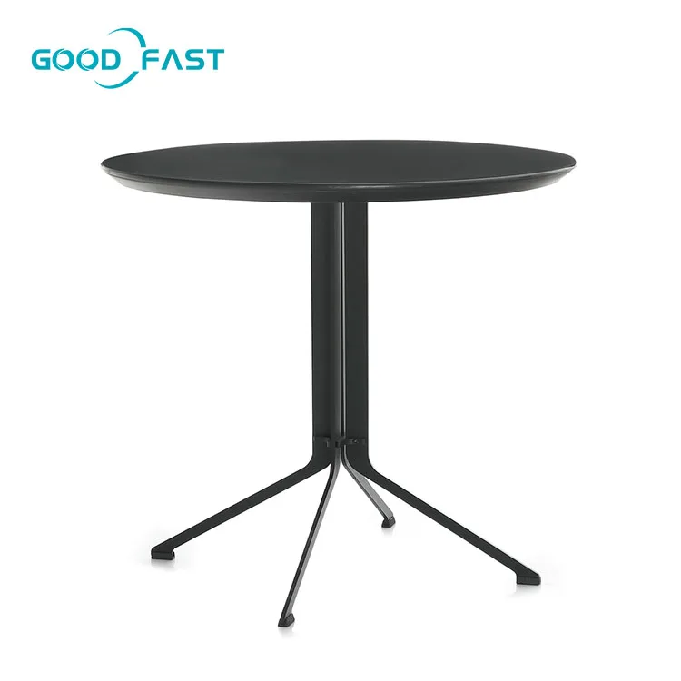 Оптовая продажа современный стол для гостиницы металлическая основа покраски горячая Распродажа круглый ресторана с черной краской из