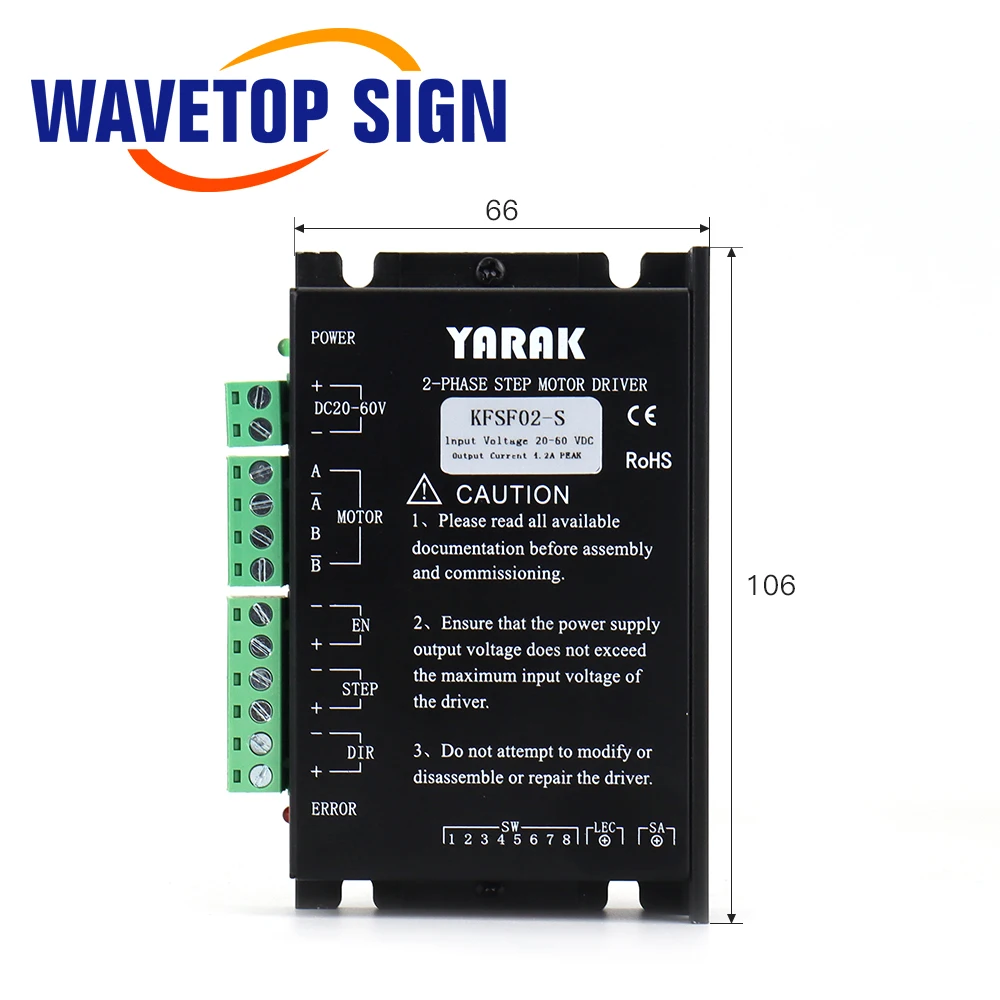 WaveTopSign Yueming шаговый двигатель YARAK KFSF02-S заменить Y2S3060-S для лазерной гравировки и резки