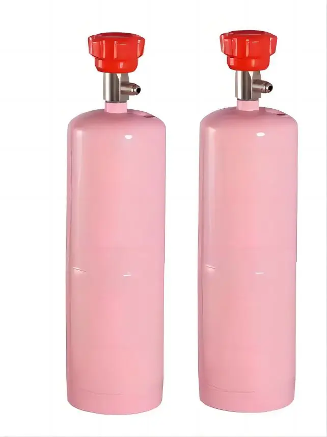 High Class 1kg Portable Unfilled Pink Gas Tank for MAPP with Valve