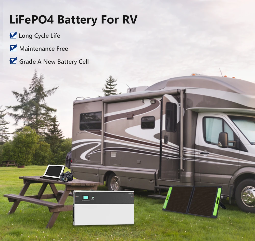 Delong Solar Battery 24V 48V Solar Energy Storage Lifepo4 Battery Pack 12V 200AH Lithium Ion Batteries for Golf Cart RV Camping