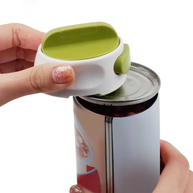 Вращающийся нескользящий кухонный инструмент, Круглый безопасный консервный нож, ручной из нержавеющей стали