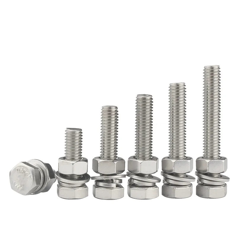 Best Price Stainless Steel Hex and Nut SS316 Head Din933 M6 M12 Bolt SS304 Hexagon Head Bolts With Heavy Hex Nuts