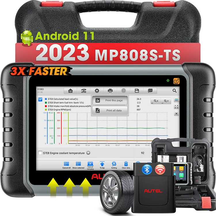 2023 autel maxipro mp808s-ts mp808 mp808k ts tpms obd2 full system scan tool diagnostic scanner automotive machine for all cars