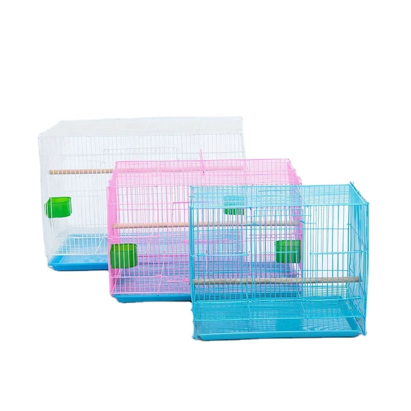 Peony Lovebird Pet Living House Large Comfortable Foldable White Parrot Bird Cage With Breeding Door
