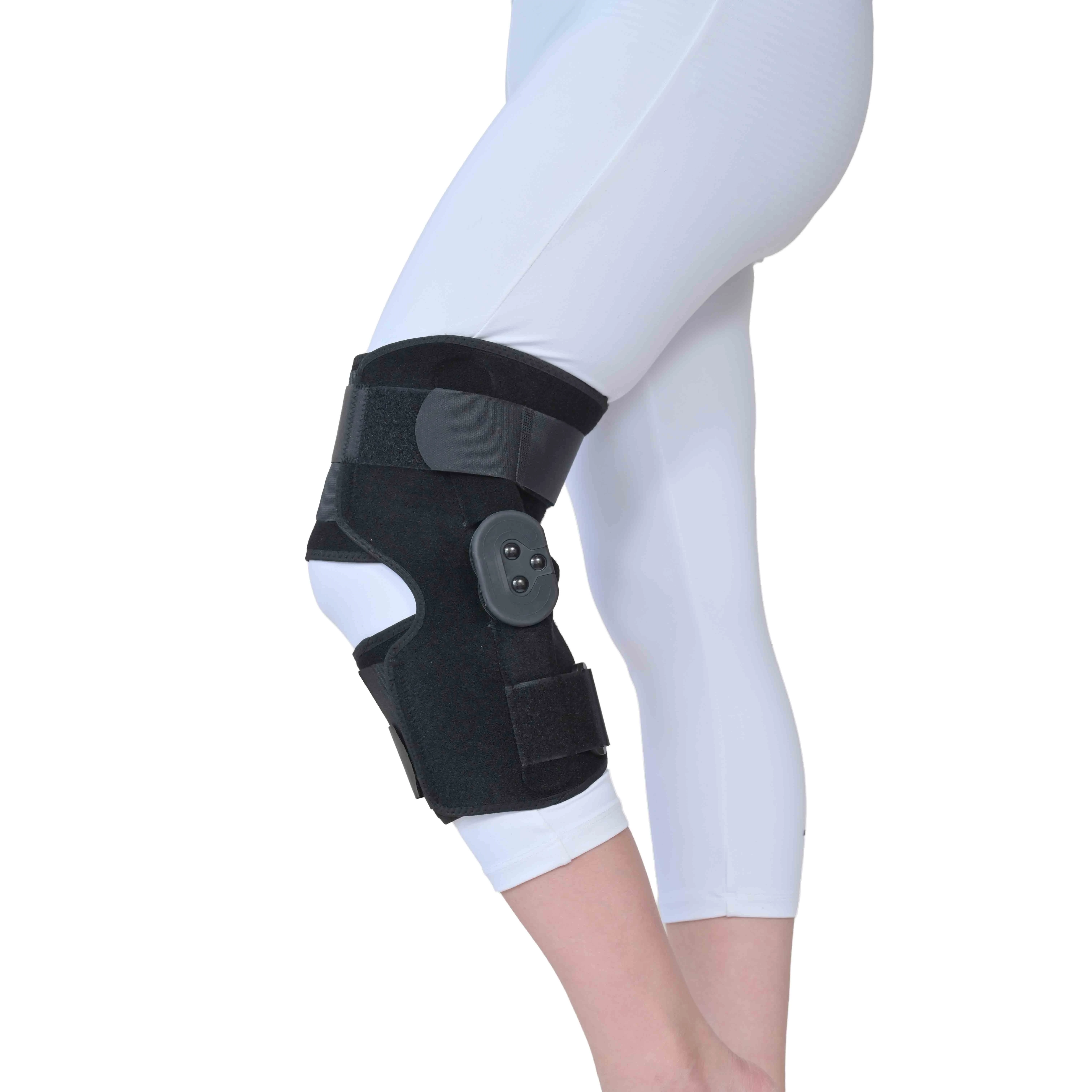 Adjustable locking dia knee fixation brace immobilizer Healthcare knee movement control and injury rehabilitation