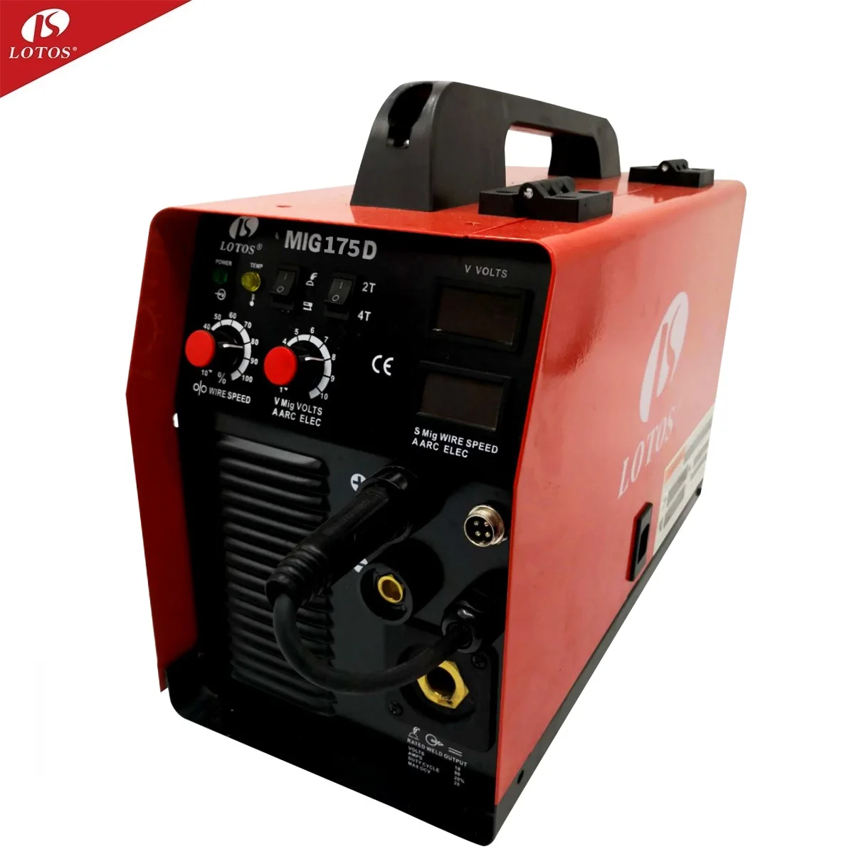 Lotos China factory price hotsale mig welding machine inverter portable welders 160/175/200 gasless mig welding torch