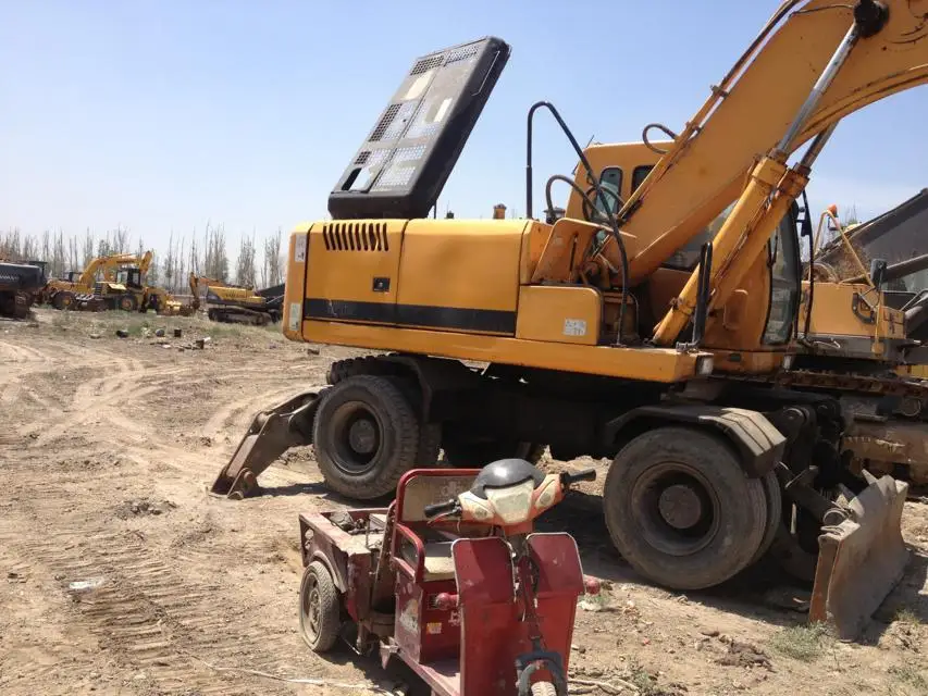 Used 21 tons cheap price used Wheel excavators R210W-7  China Hyundai excavator for sale good Original Digger