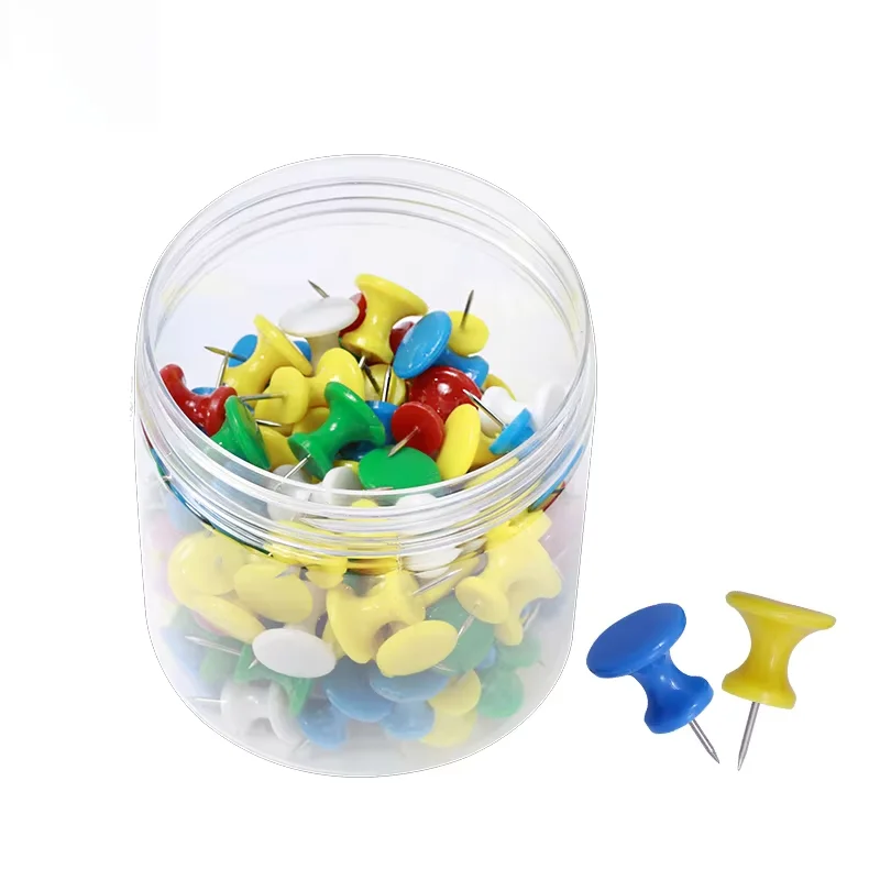 100Pcs Multi Color Push Pins For Plastic Framed Cork Pin Notice Memo Board Display Board School Stationery Supplies