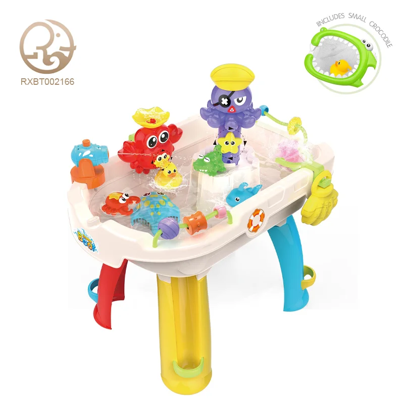 Factory supply fun animal shower play kids bathroom fish splash water table game baby fishing toys
