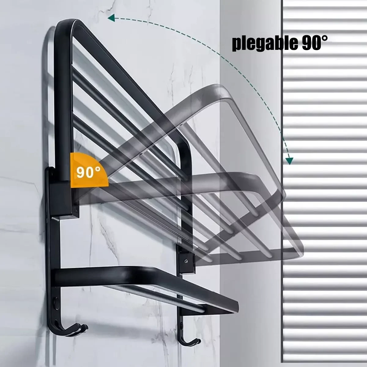 Stainless steel towel rack wall mounted activity towel rack for bathroom hotel apartment bathroom perforated towel rack