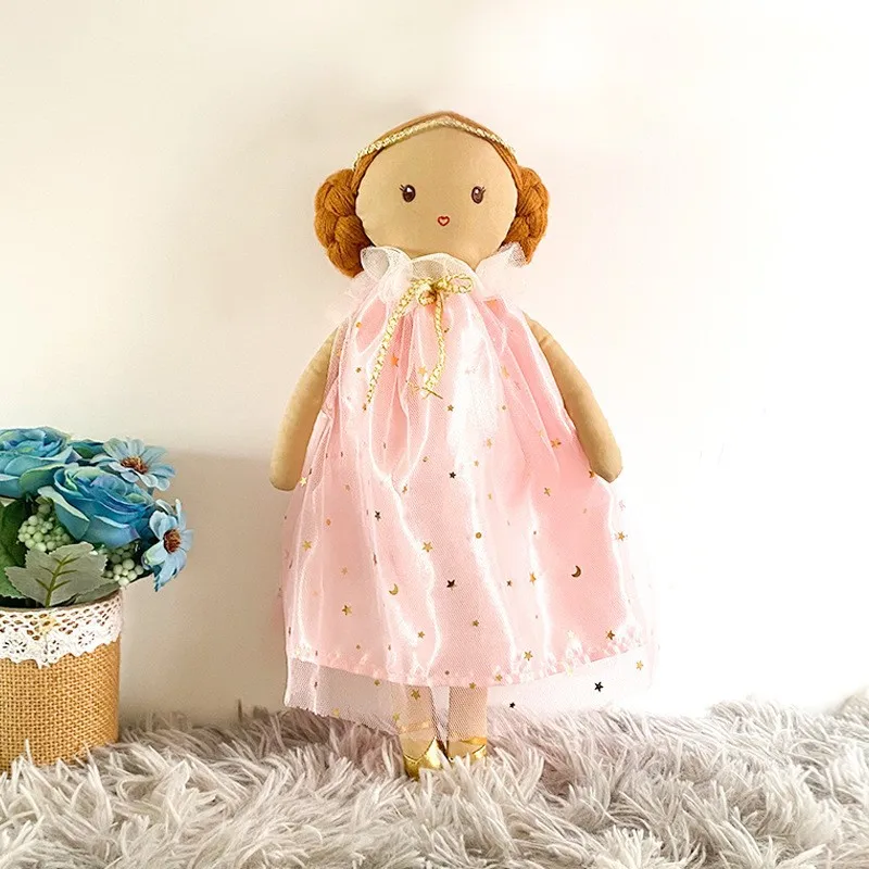Wholesale Princess dress dolls Cute wear lace dress plush toys sleeping soothing doll Rag super soft girl gift