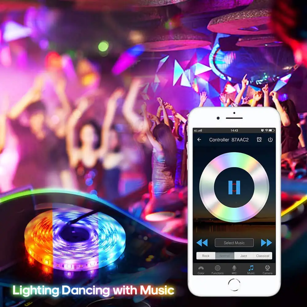 
tuya magic home happy lighting app control 5-24V 24 Keys Remote RGB RGBW Bluetooth MiNi WIFI LED Strip Light Controller 