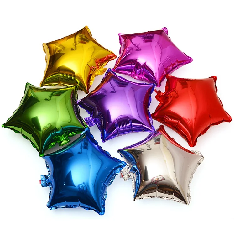 wholesale custom aluminium foil Birthday Party Supplies Colorful Star cheap price free shipping Foil Balloon