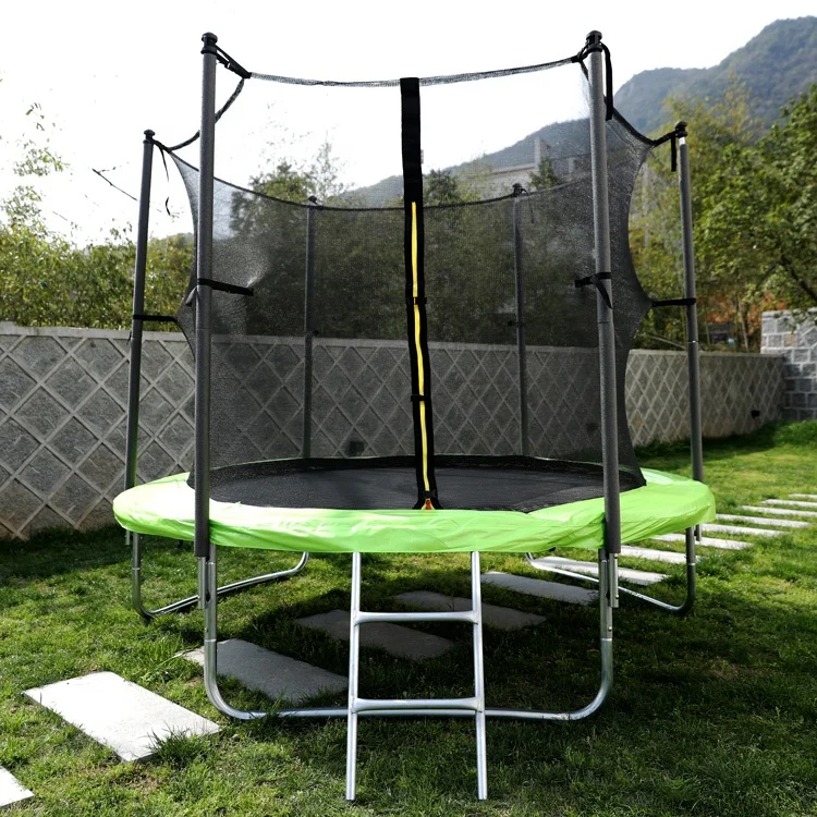 Nanjian 6ft 8ft 10ft 12ft 14ft 15ft 16ft Big Garden Round Outdoor Trampoline With Enclosure Safety Net for sale