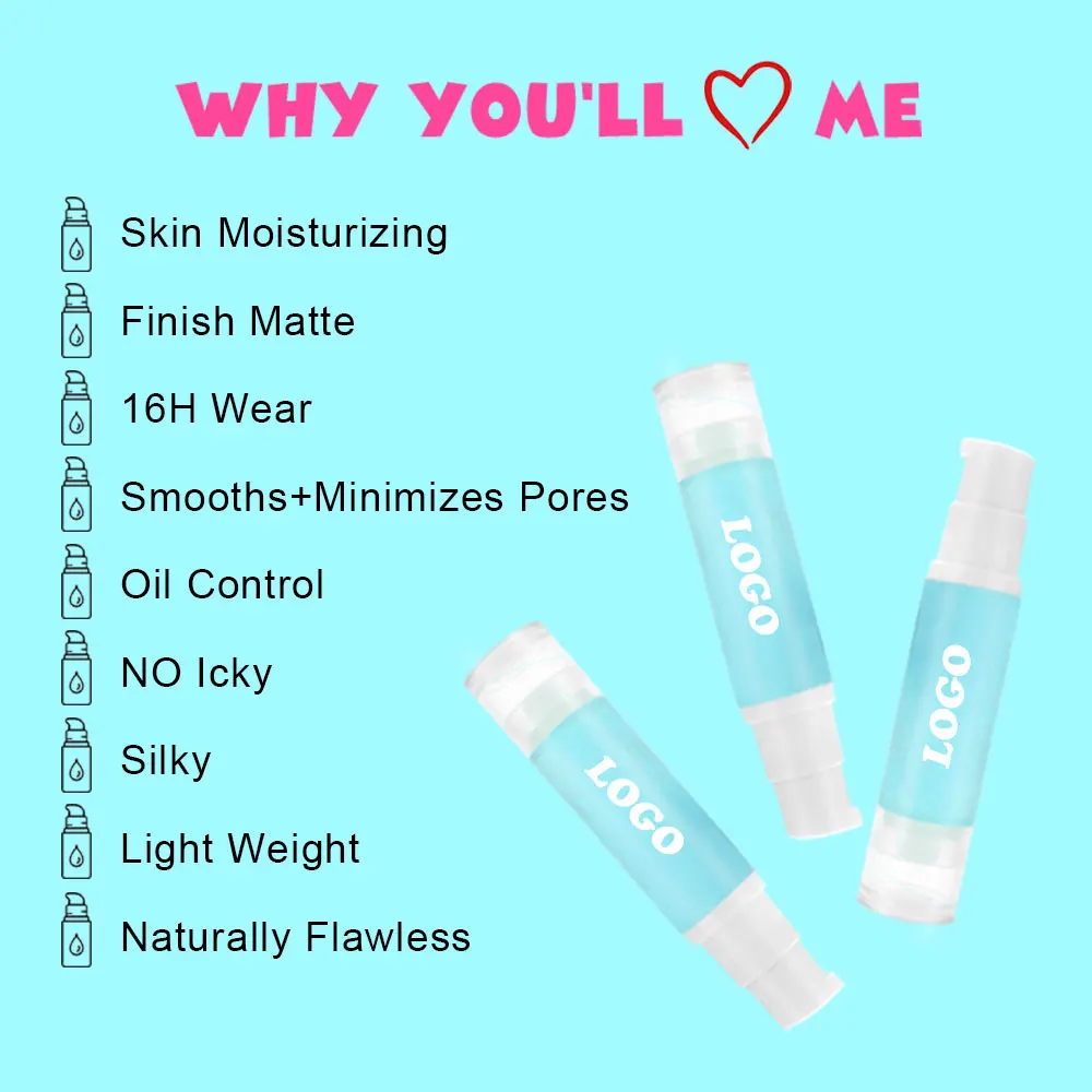 OCHAIN Custom Your Brand  Long Lasting Matte Waterproof Makeup  Private Label Foundation Makeup Base Matte Face Primer