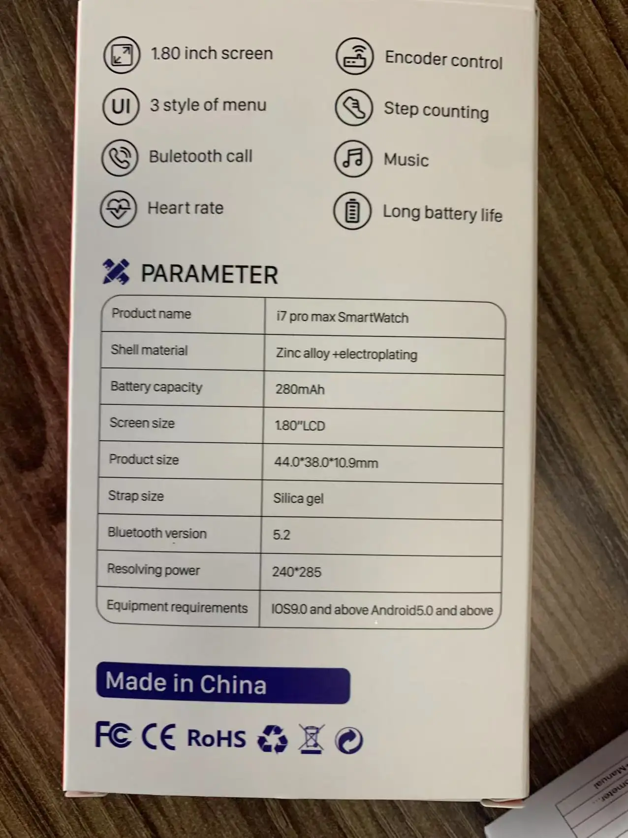 i7pro max Watch 7 Smart Watch Series 7 1.8inch i7 Heart rate Pro max  i7promax